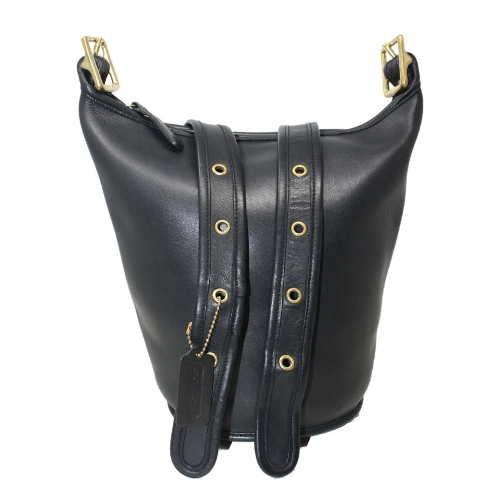 Coach Bucket Bag Style 9953 in Black Leather, Helen's Legacy Mid-Sized Duffel